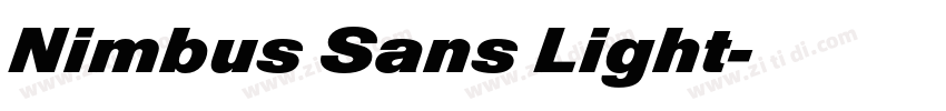 Nimbus Sans Light字体转换